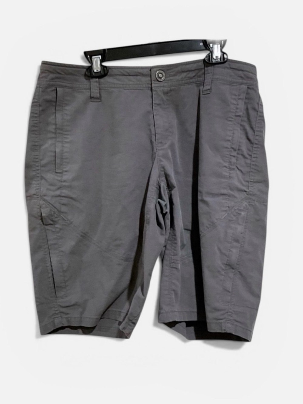 KUHL Shorts Women’s Size 8 Gray Zip Pocket Hiking Outdoor Cotton Nylon Blend